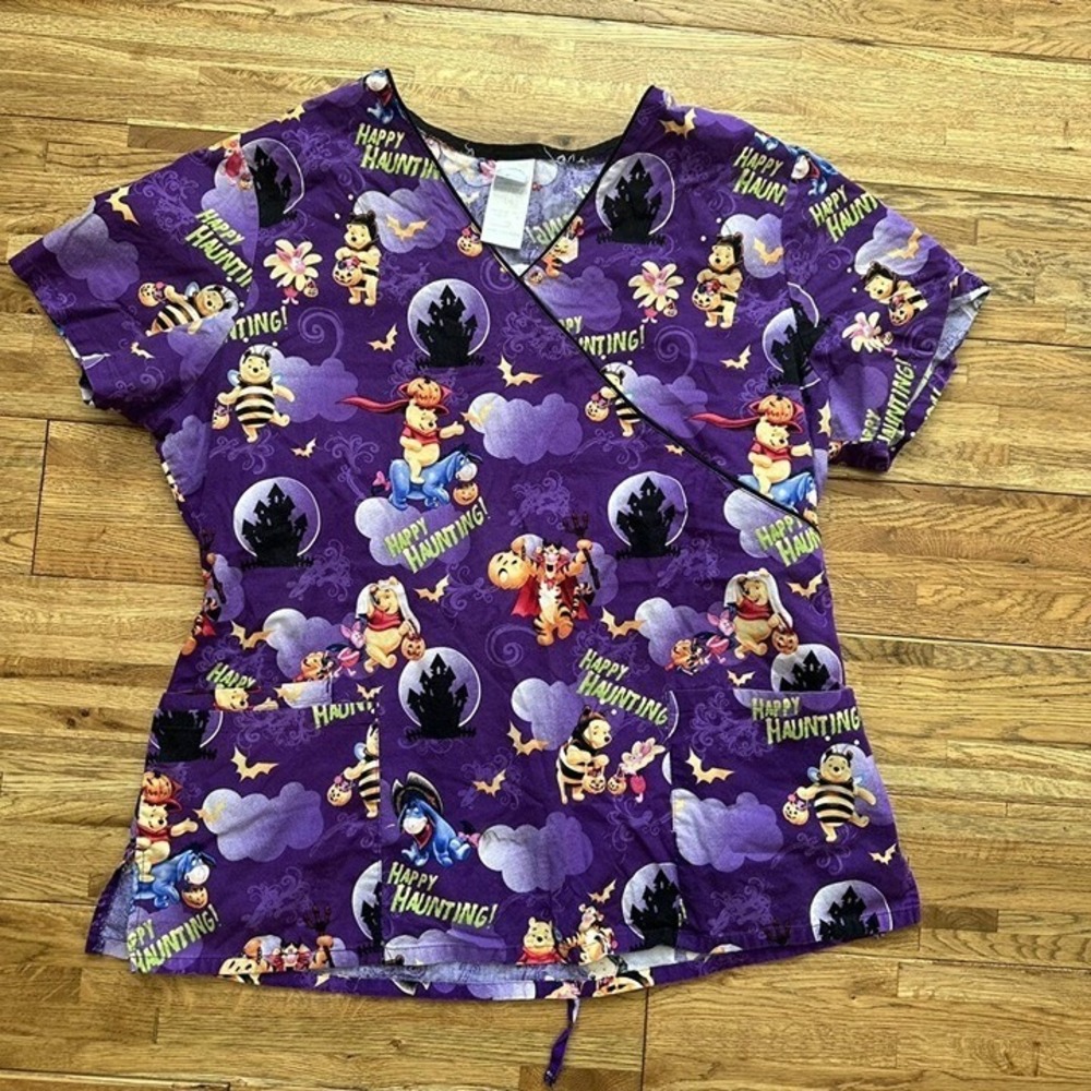 Disney Winnie the Pooh and Friends Halloween Happy Haunting 2 pocket Tie-back Sc - Picture 2 of 8